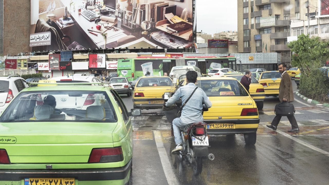 Traffic in Tehran, Iran. Apr 19,2017.