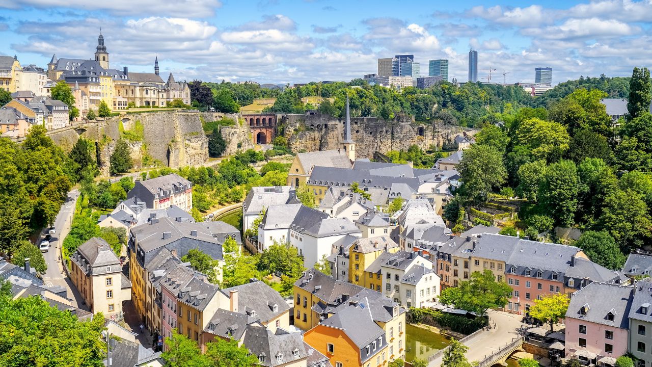 View over the capital of Luxembourg, Luxembourg