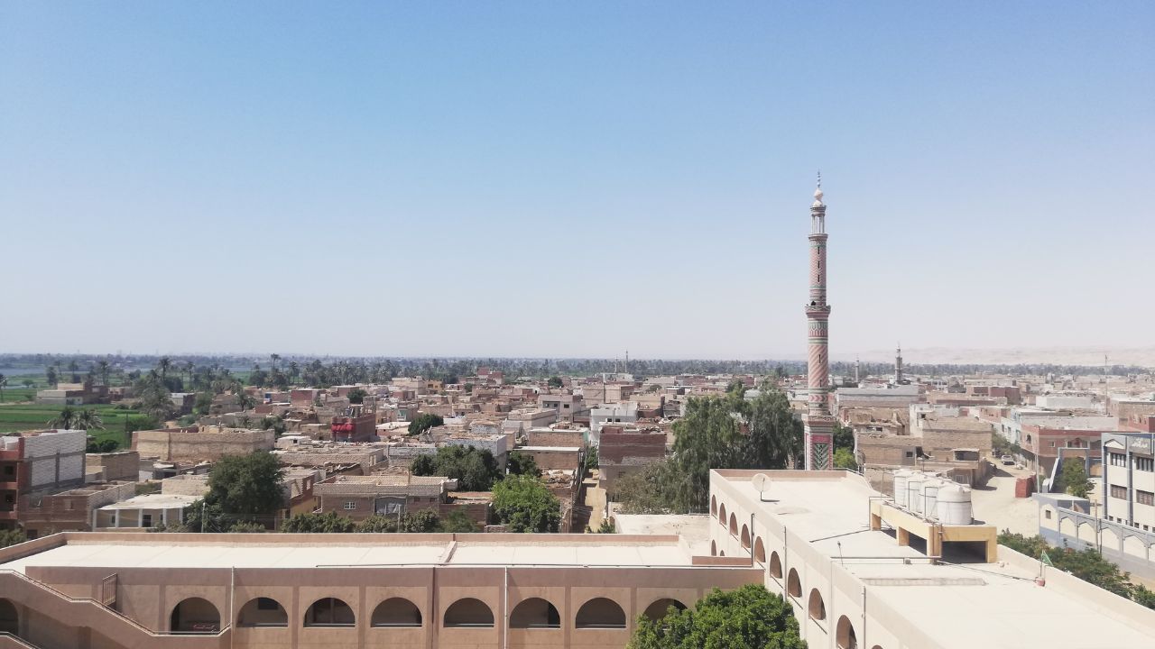 "Minya - Egypt - 30 05 2025: A densely populated cityscape filled with houses, showcasing urban residential architecture under natural daylight."