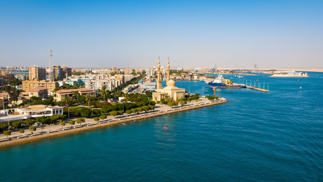 Port of Suez in Egypt