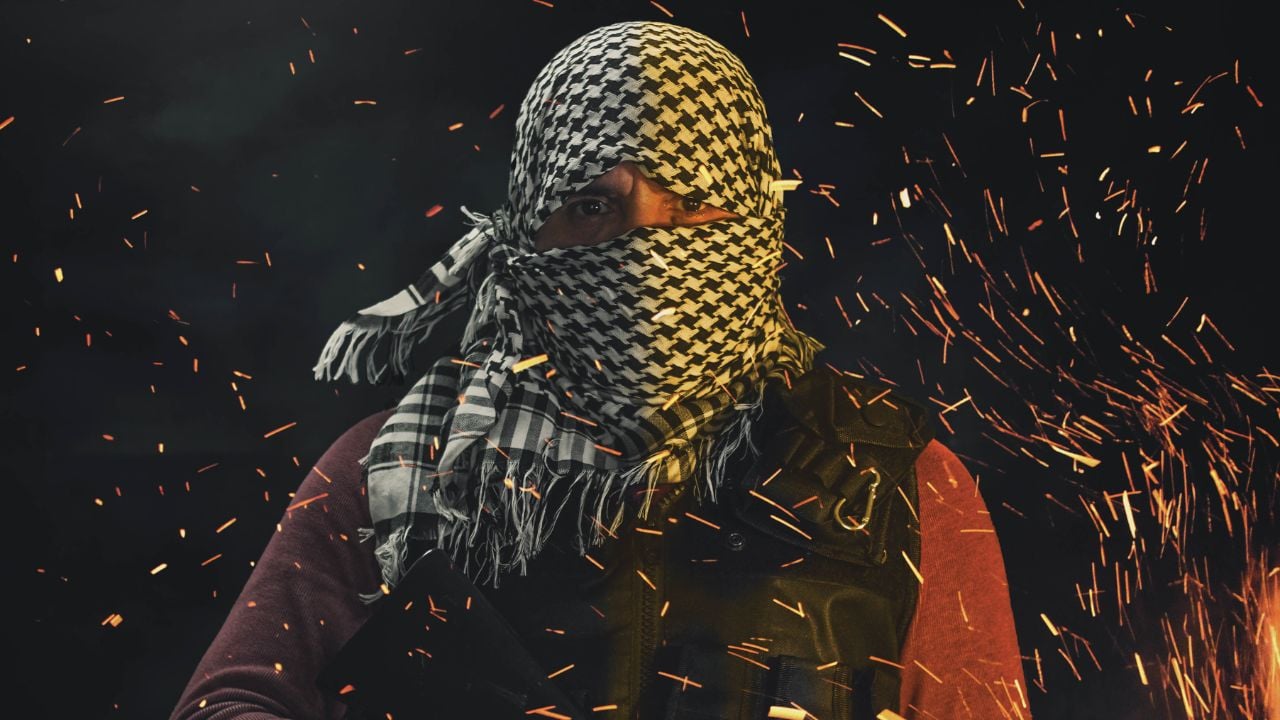 rebel militant terrorist guerrilla concept