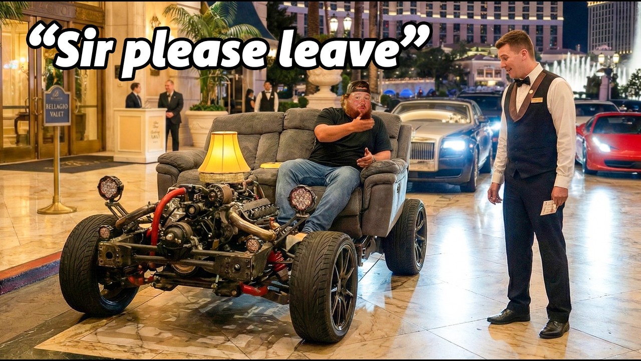 V8-powered couch looking to valet at Las Vegas.