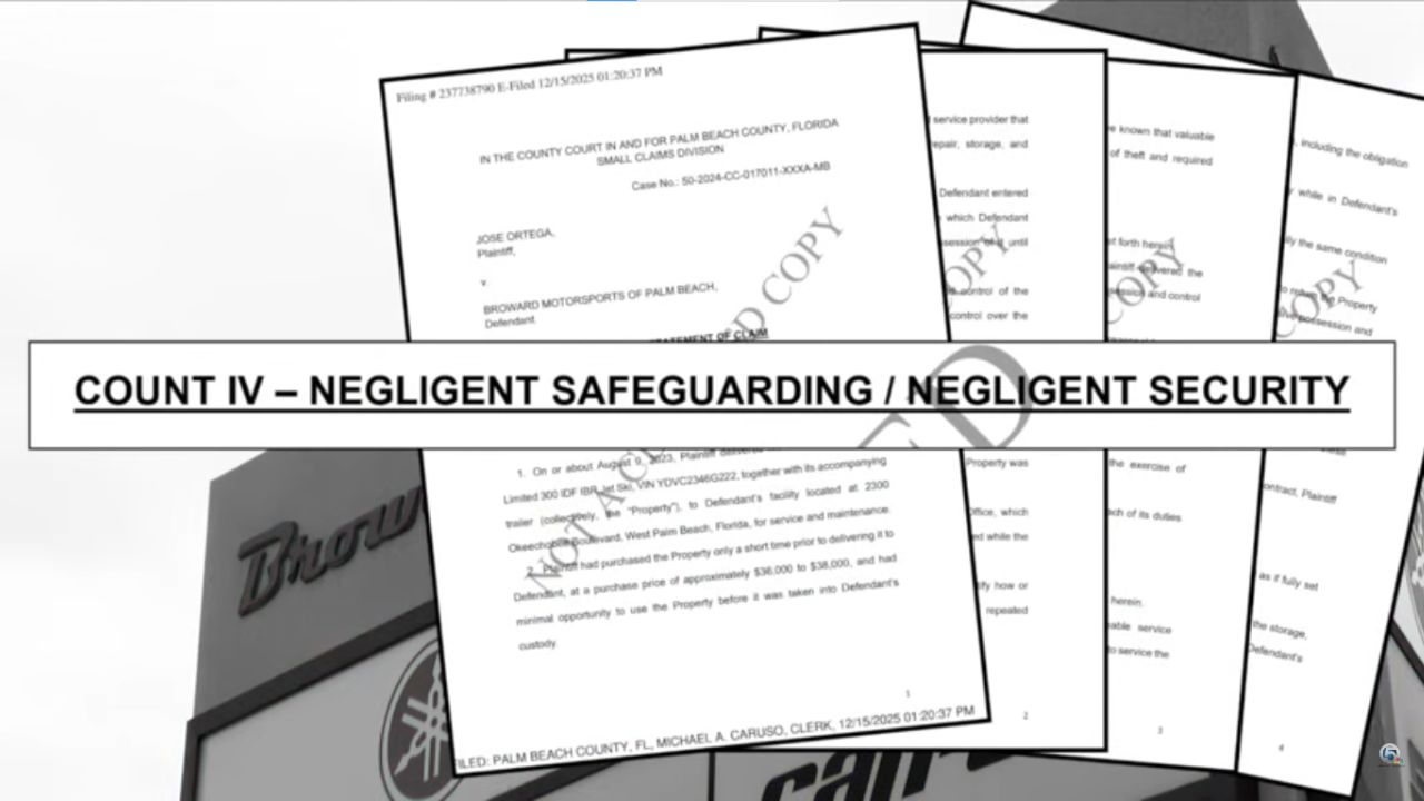 Broward Motorsports is sued by customer, Jose Ortega.