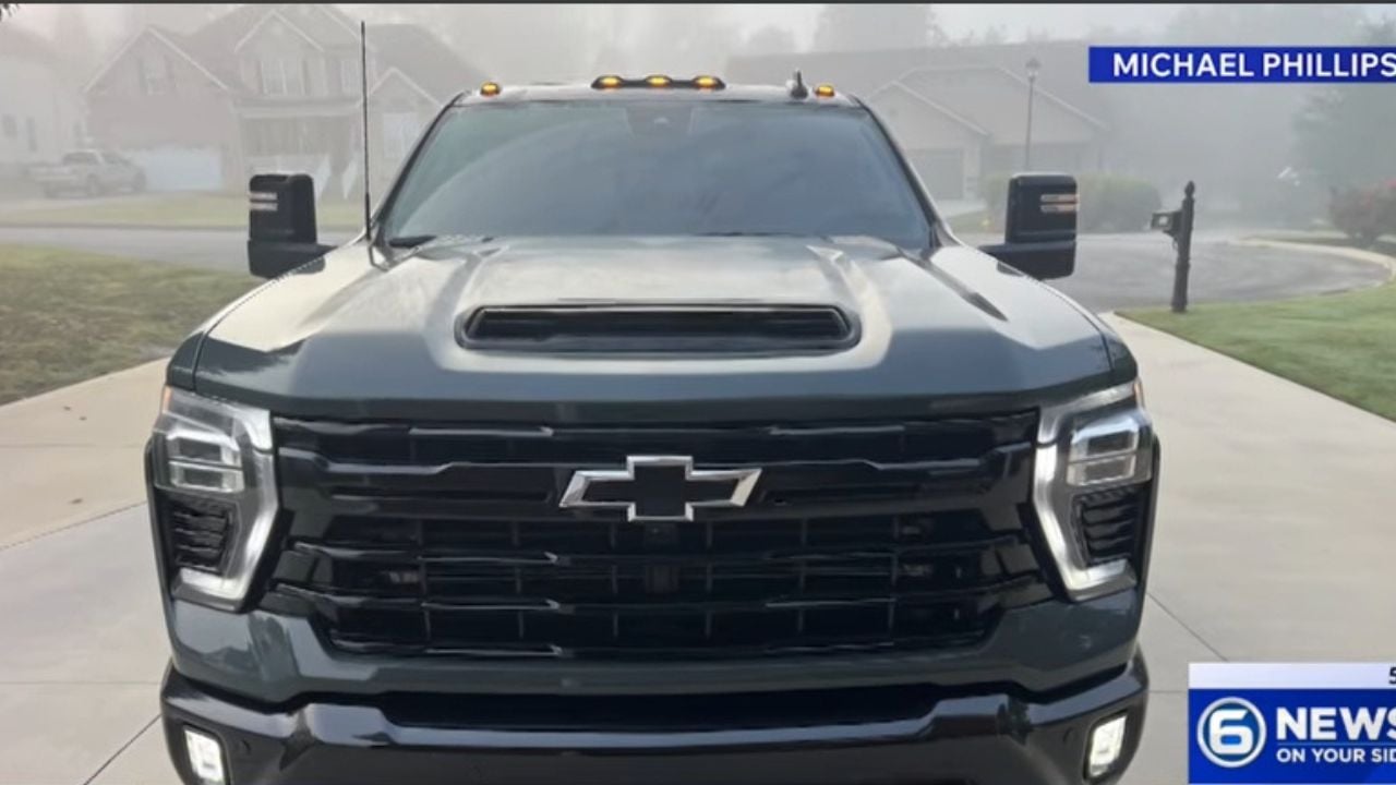 2025 Chevrolet Silverado pickup truck belonging to Michael Phillips scammed out of him.