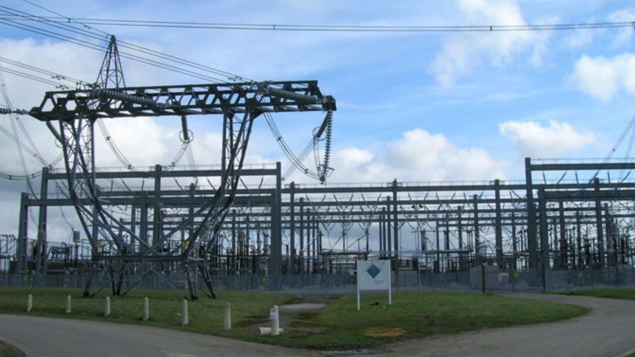 National grid electricity sub-station.