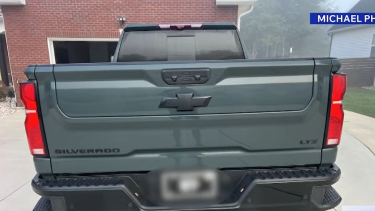 2025 Chevrolet Silverado pickup truck belonging to Michael Phillips scammed out of him.