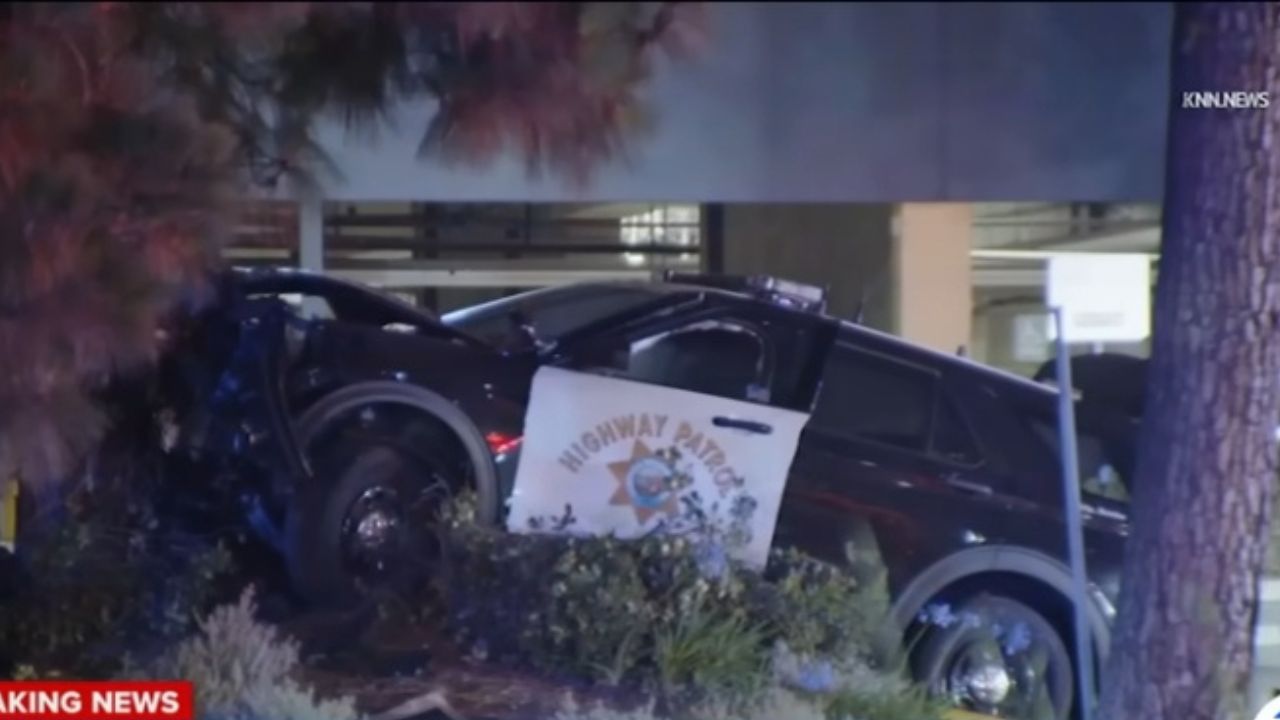 CHP Officer Crashes Patrol Car After Administering Narcan.
