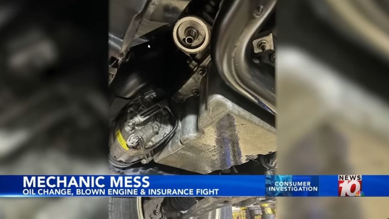 Insurance won't cover engine failure issue due to missing fuel cap and filter.