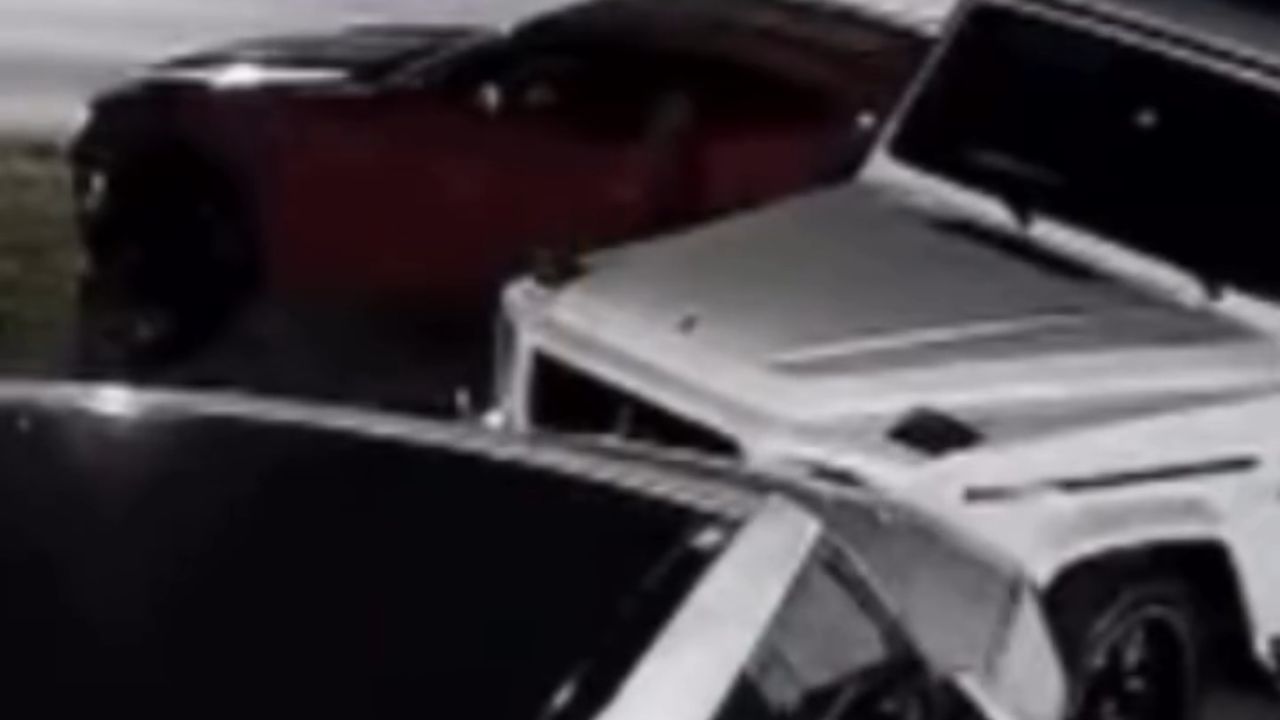 Camaro crashes into G-wagon.