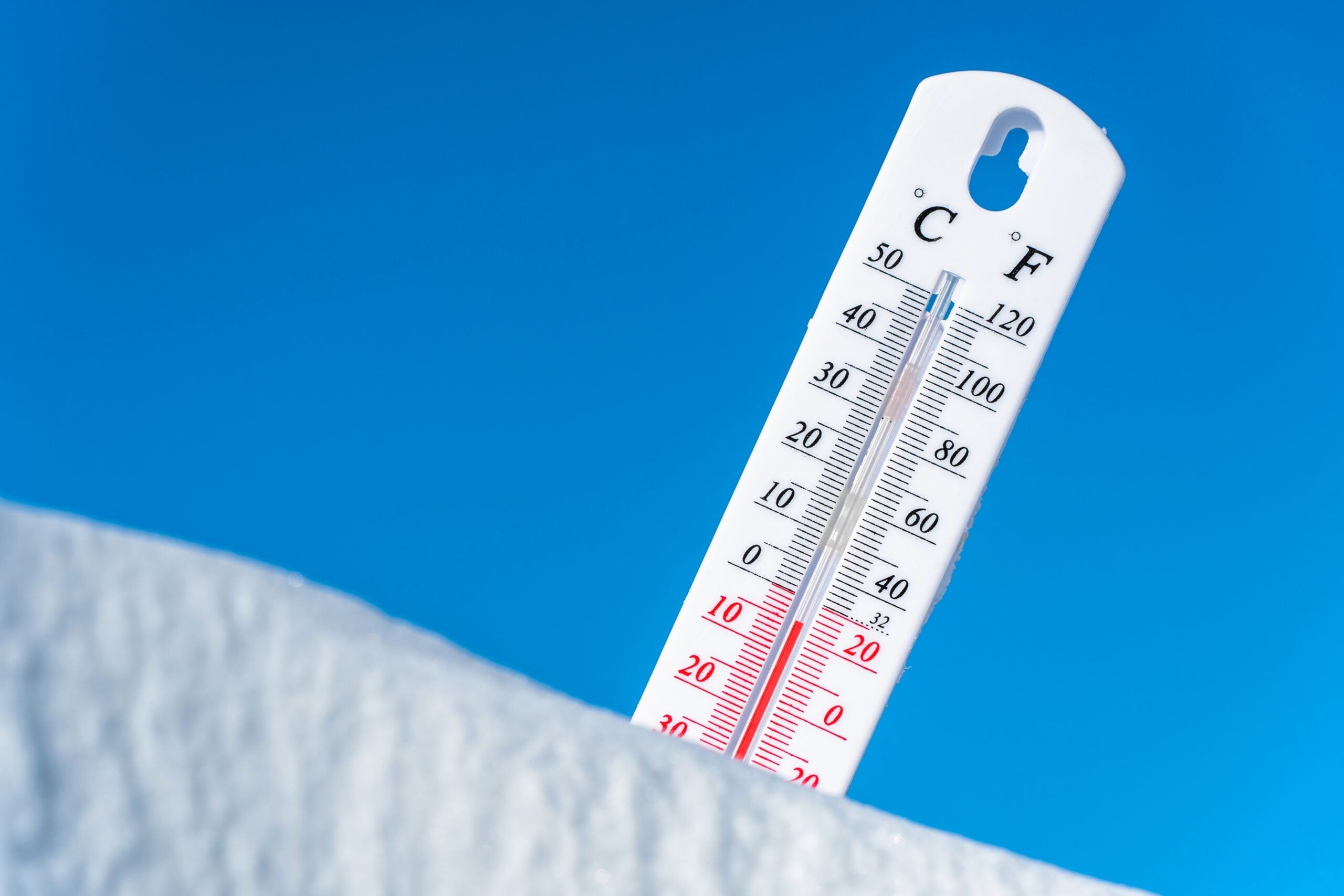 thermometer in snow