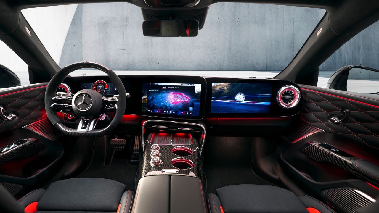 The interior details of the upcoming Mercedes-AMG GT 4-Door Coupe (European model shown)