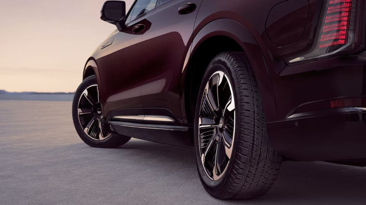 Low Side angle close-up view of 2026 Cadillac ESCALADE IQ