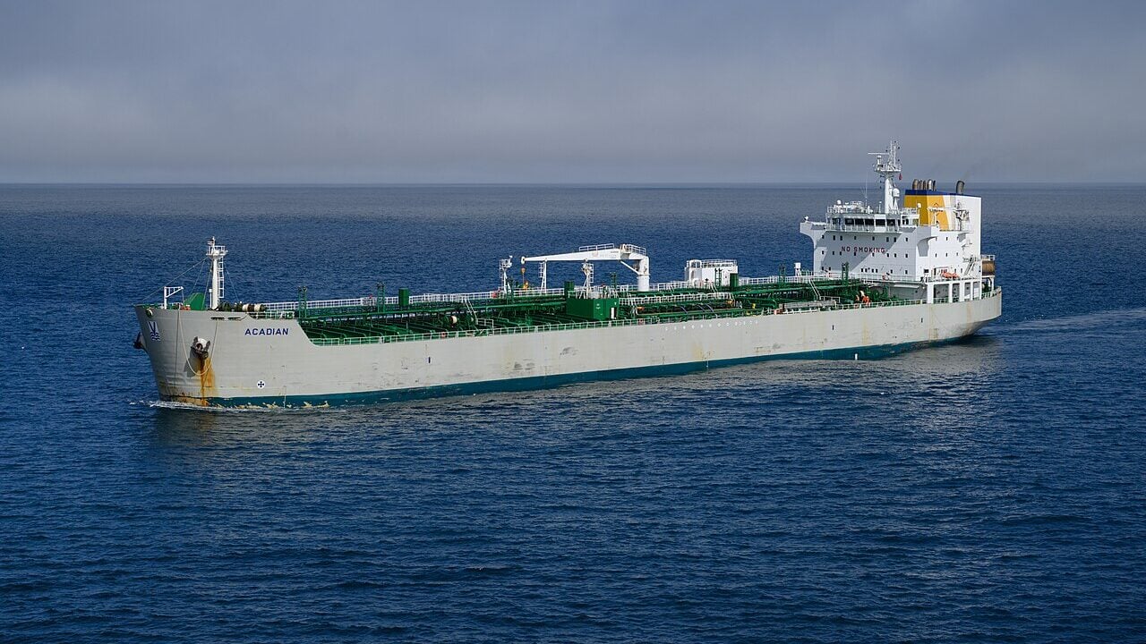 Chemical and oil products tanker, ACADIAN - IMO 9298715, coming into The Narrows and St. John's Harbor, Newfoundland, Canada on September 4, 2022.
