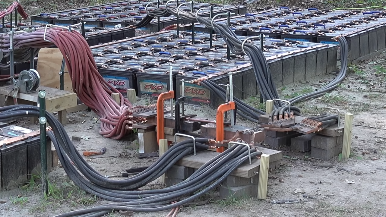 400 car batteries wired together!! 35-1 screenshot
