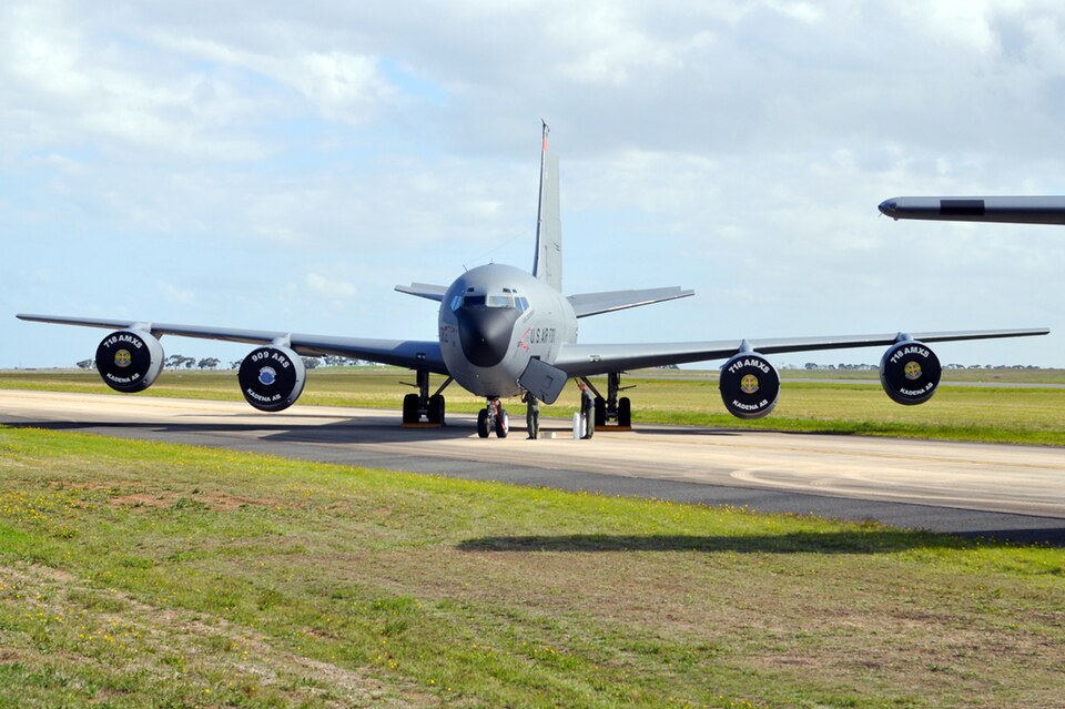 Boeing KC-135 Stratotanker taxing.