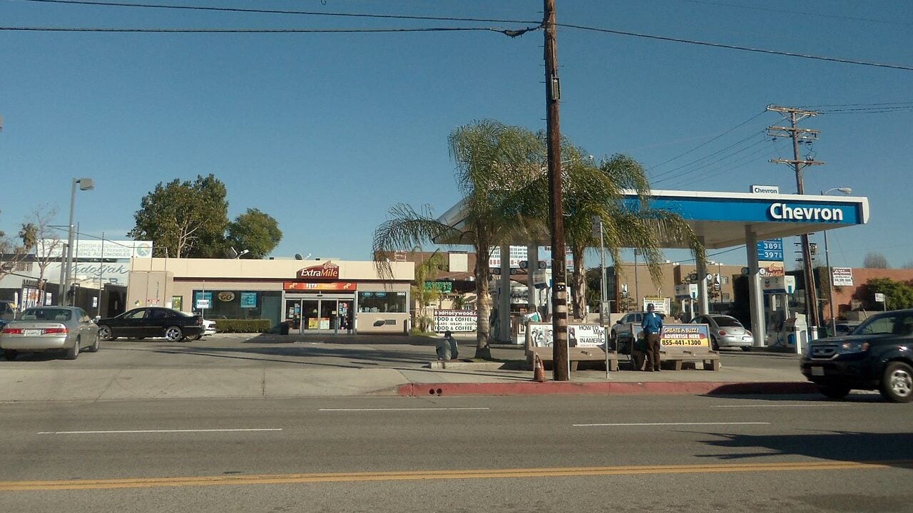 Chevron Gas Station.