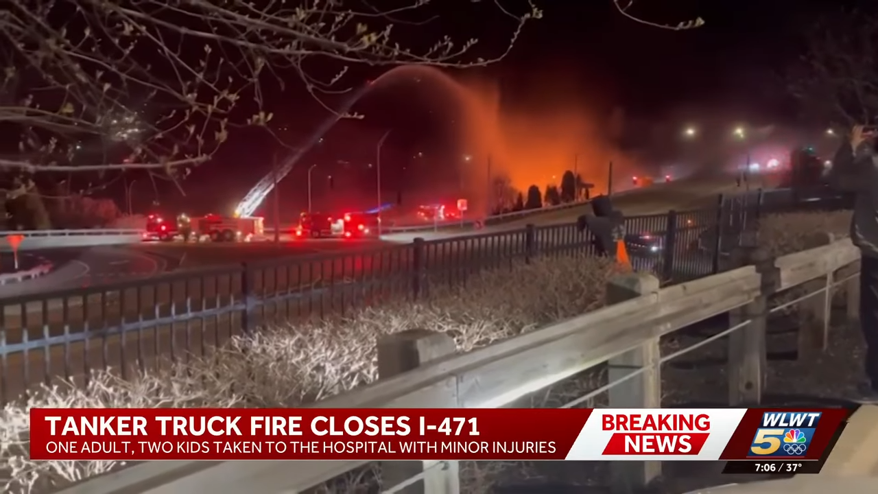 crash between car and fuel tanker explosion