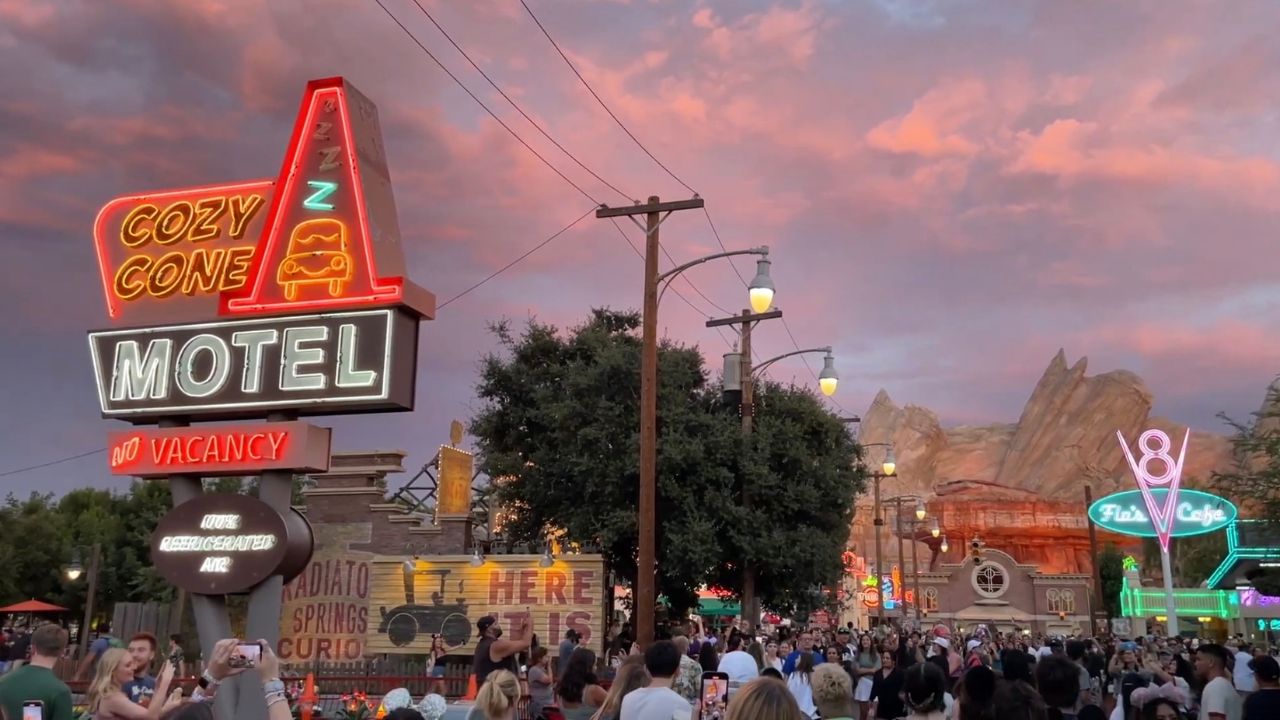 DCA Cars Land at Sunset