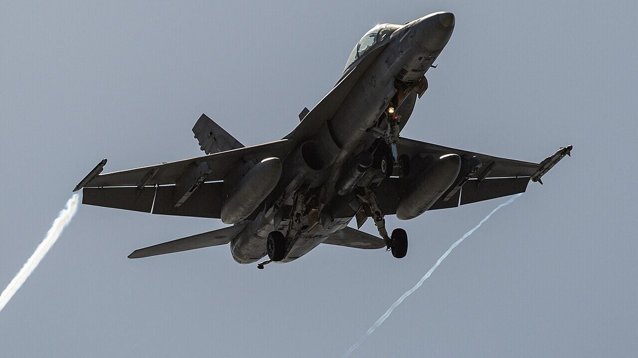 FA-18 Hornet Kadena fighter jet.