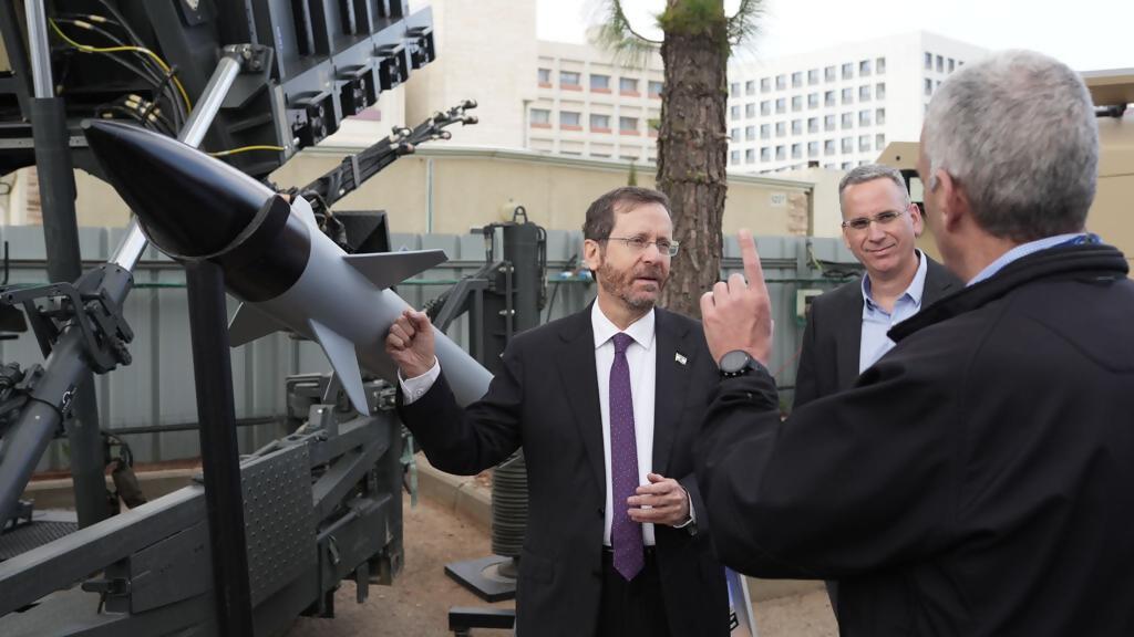 Isaac Herzog visit to Rafael February 2022.