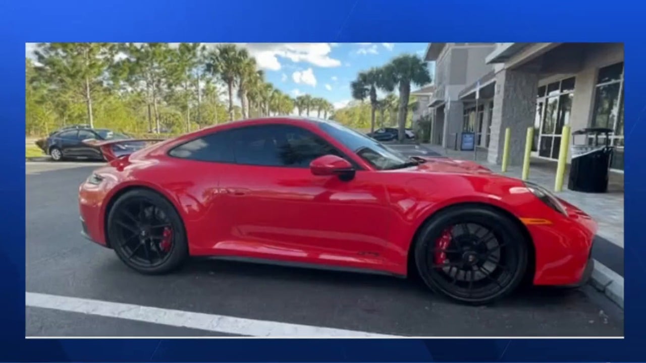 The 2026 Porsche 911 GTS that was being delivered by found Alfonso Estrada Avila