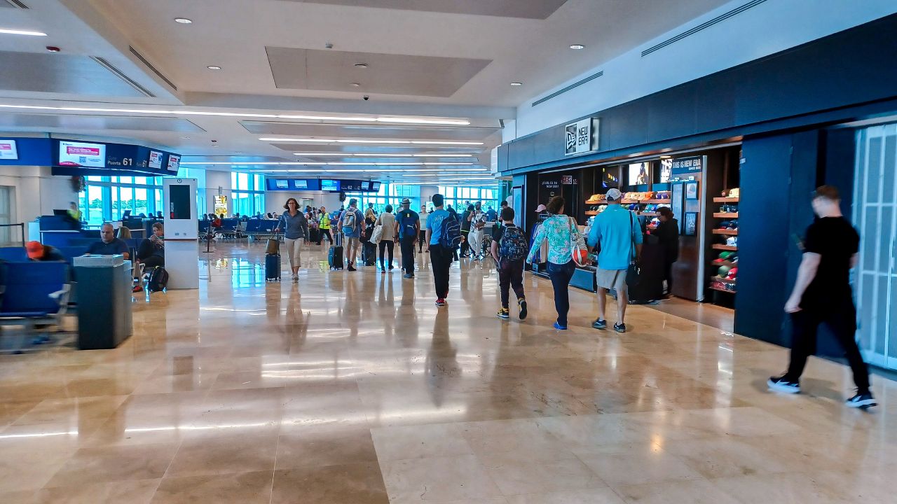 Cancun, Quintana Roo, Mexico - November 20, 2023: View at the Cancun duty free store at Terminal 4 of International Airport