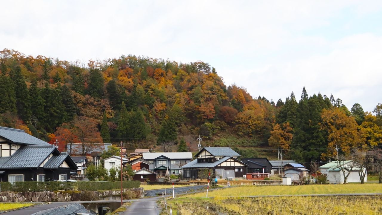Small mountainous town in Ono, Fukui Prefecture, Japan
