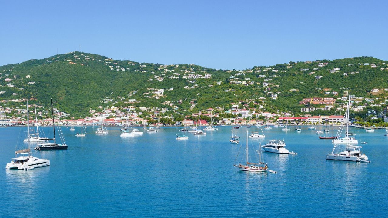 Harbor view of Charlotte Amalie on St. Thomas
