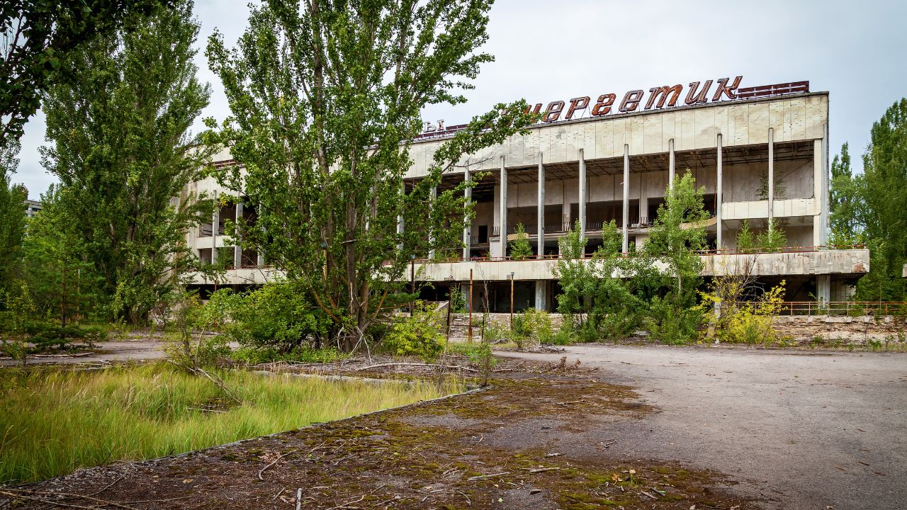 Abandoned apartment building in Pripyat, Ukraine