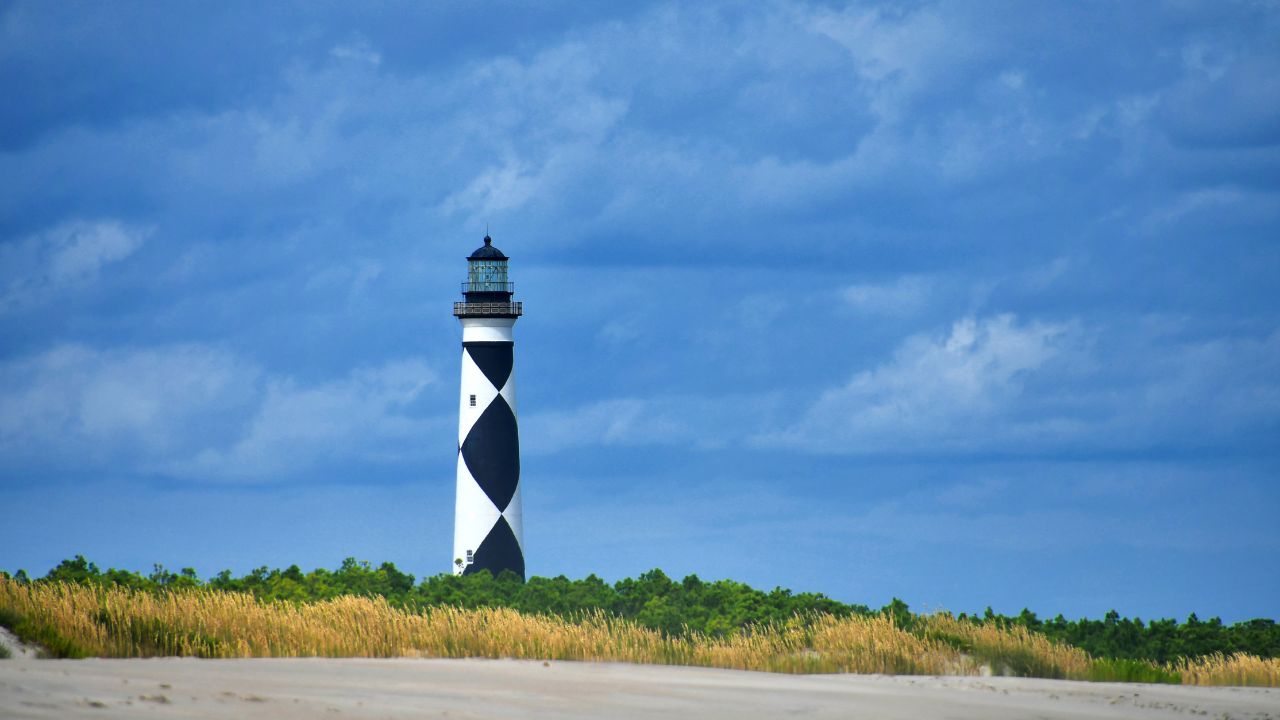Cape Lookout Lighthouse in North Carolina, part of the Cape Lookout National Seashore ParkCape Lookout Lighthouse in North Carolina, part of the Cape Lookout National Seashore ParkCape Lookout Lighthouse in North Carolina, part of the Cape Lookout National Seashore Park