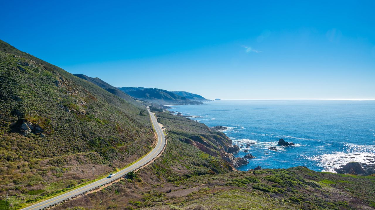 California's coastline along California State Route 1, one of the most famous and spectacular drives in the United States