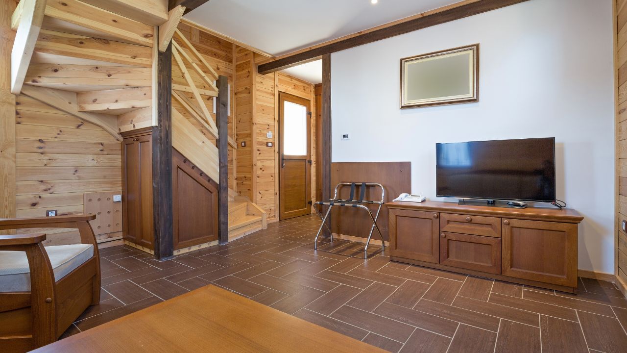 Interior of a apartment in mountain hotel