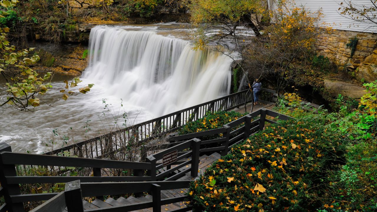 Chagrin Falls, The waterfalls are located in the Village of Chagrin Falls, Ohio