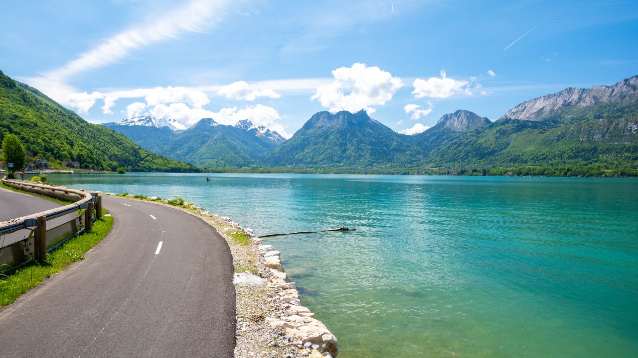 beautiful Alps and lake Annecy in France