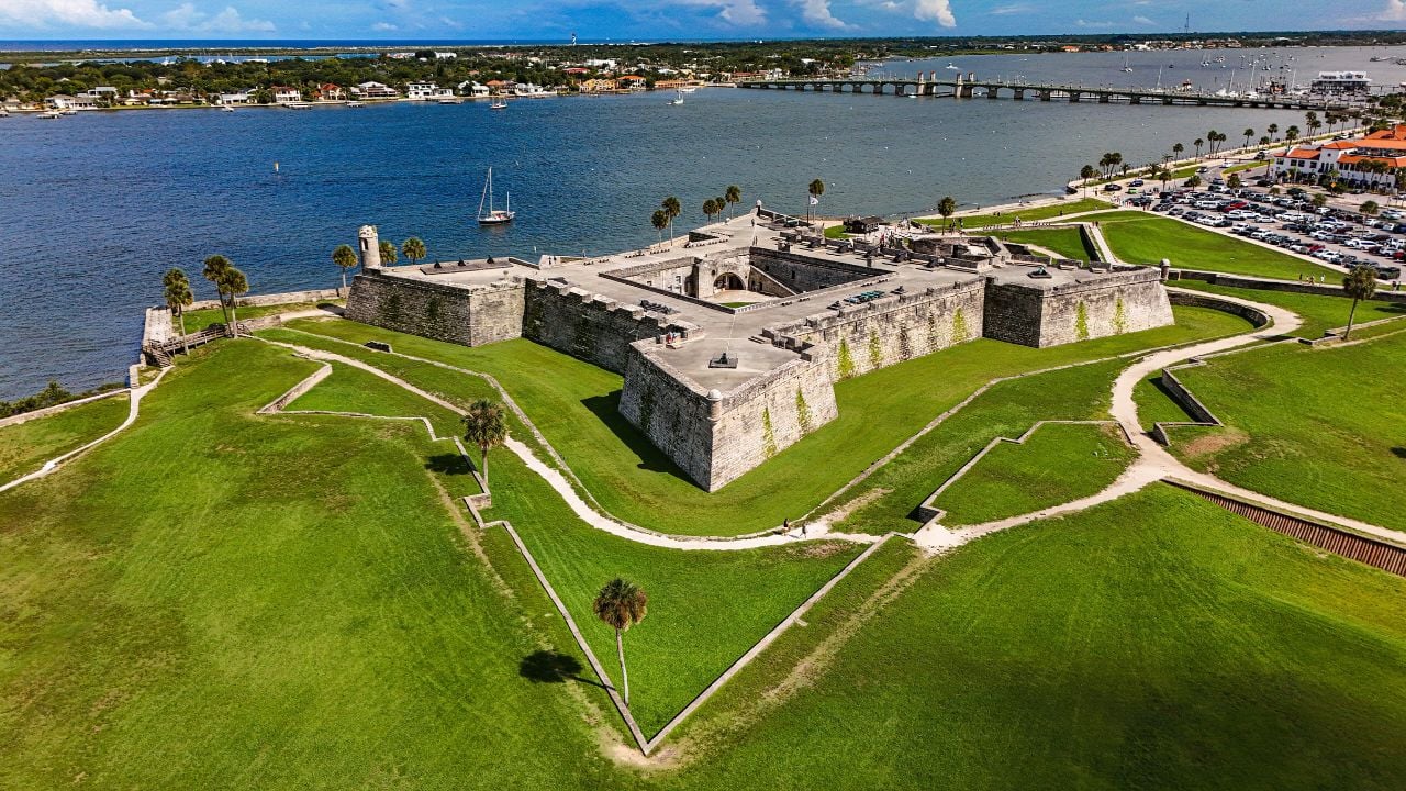 Castillo de San Marcos National Monument in St. Augustine, Florida USA Historical Landmark