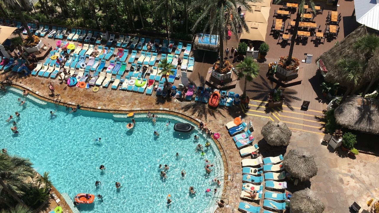 Resort area in Panama City Beach, Florida.