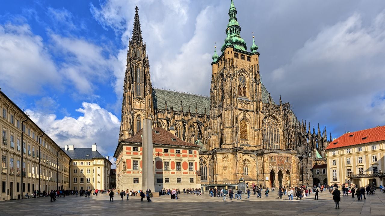 Prague, Czech Republic - October 7 2016. St. Vitus Cathedral in Prague. HDR - high dynamic range