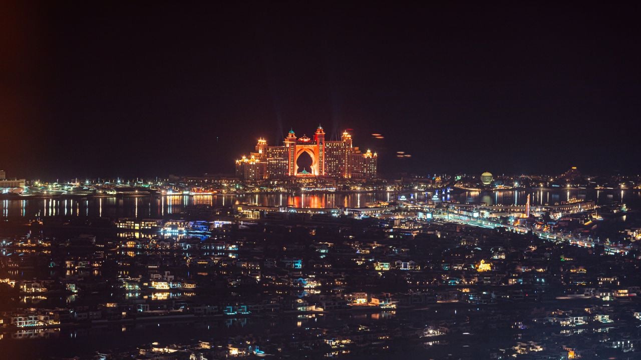Dubai, United Arab Emirates - June 21, 2023: Atlantis, The Palm luxury hotel resort located at the apex of the Palm Jumeirah in the United Arab Emirates