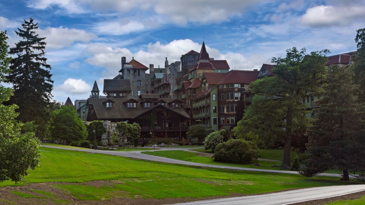 Mohonk Mountain House, Victorian Style, on Mohonk Lake in Upstate New York.