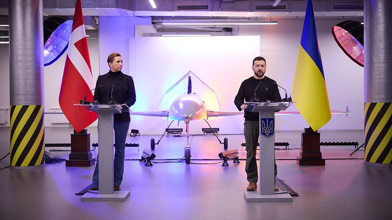 Volodymyr Zelenskyy and Mette Frederiksen Inspected Ukrainian Long-Range Drones Procured with Denmark's Support on 19 November 2024.