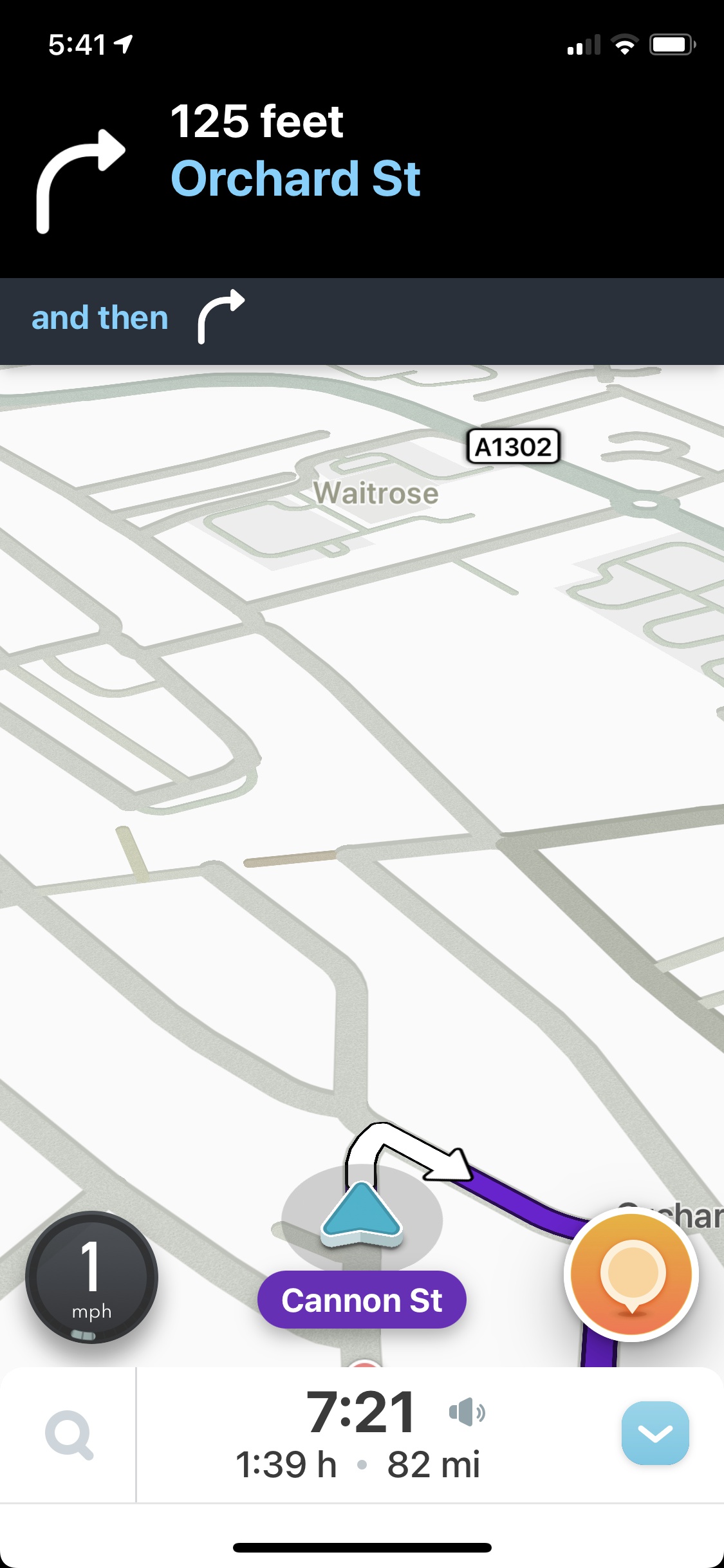 Waze app screenshot.
