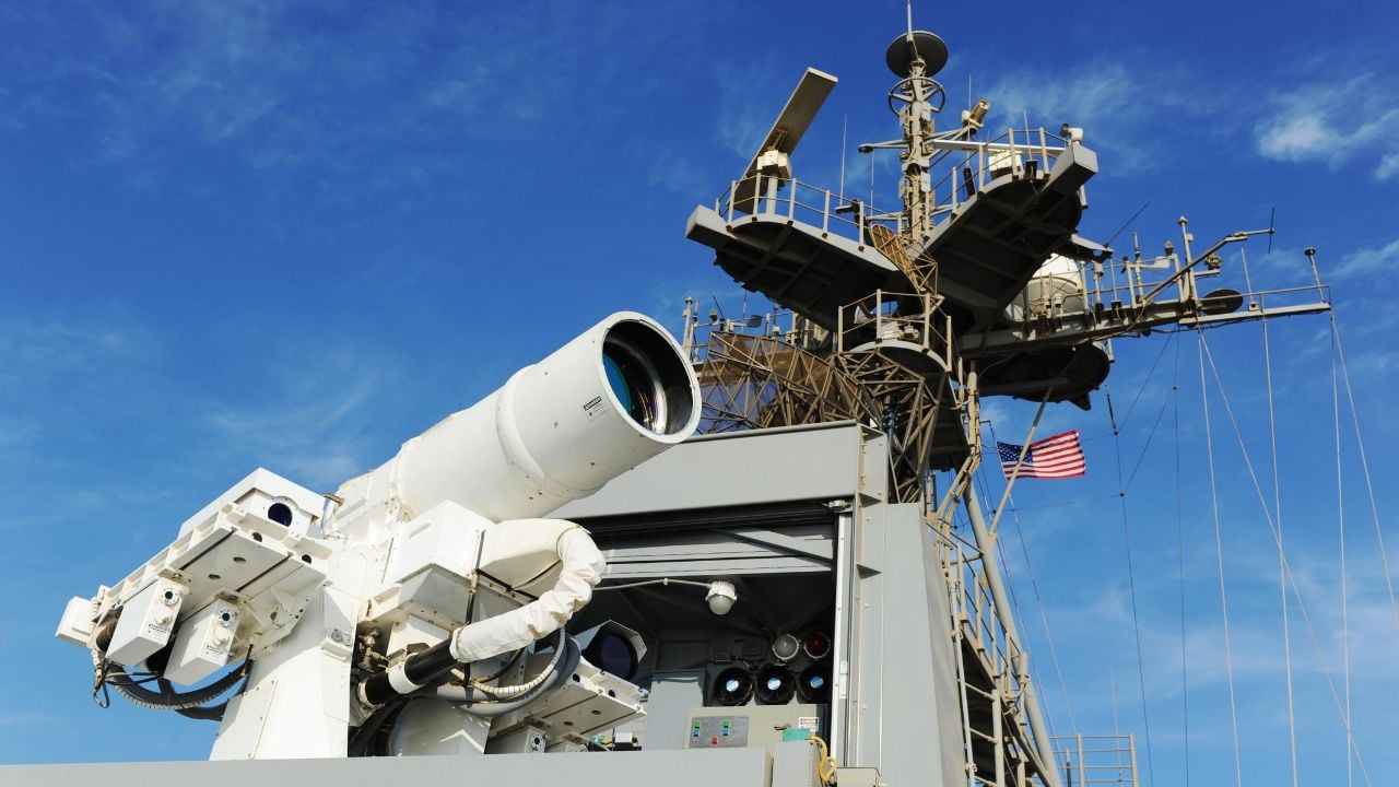 High Energy Laser with Integrated Optical‑dazzler and Surveillance (HELIOS).