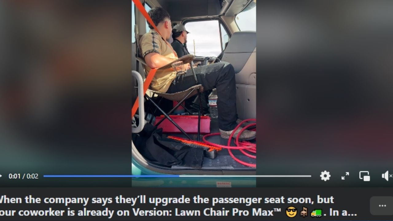 CHP Says a Lawn Chair Is Not a Passenger Seat After Odd Traffic Stop.