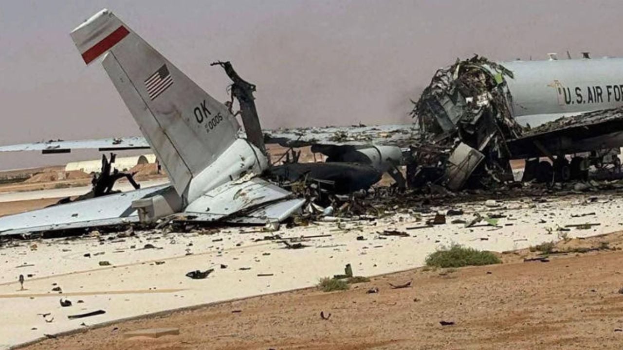 Reported wreckage of AWACS in Dubai.