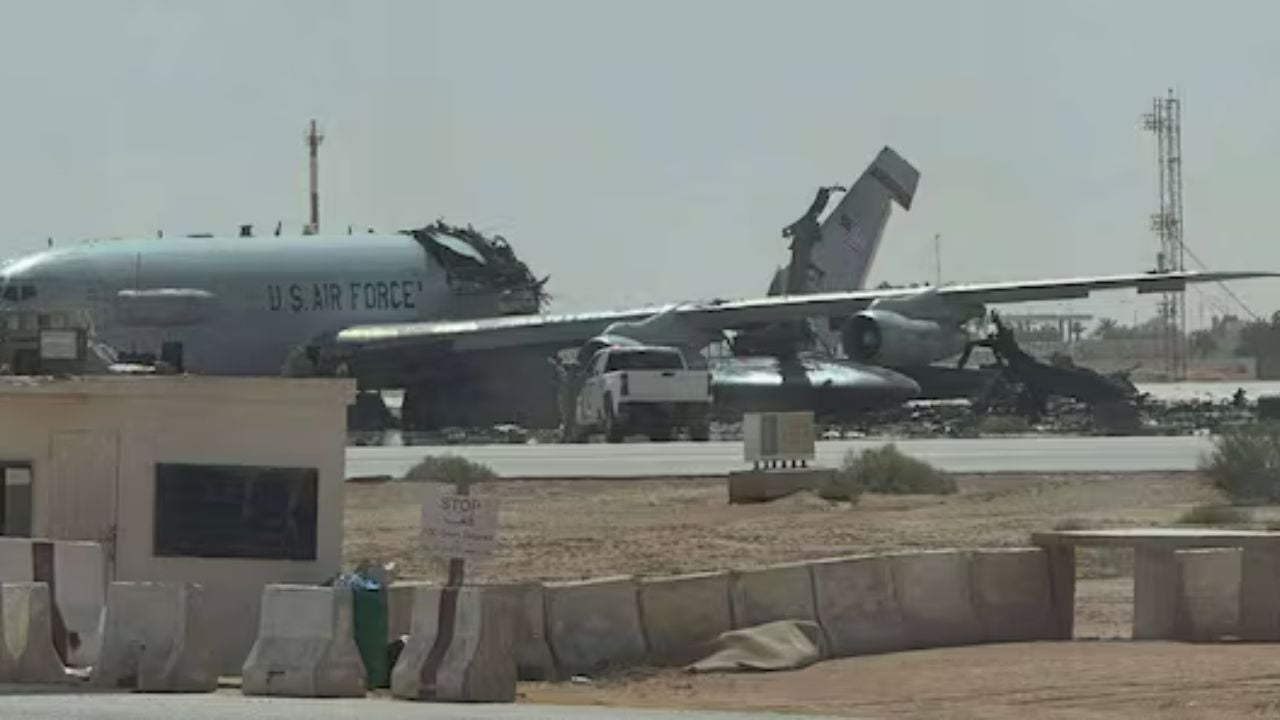 Reported wreckage of AWACS in Dubai.