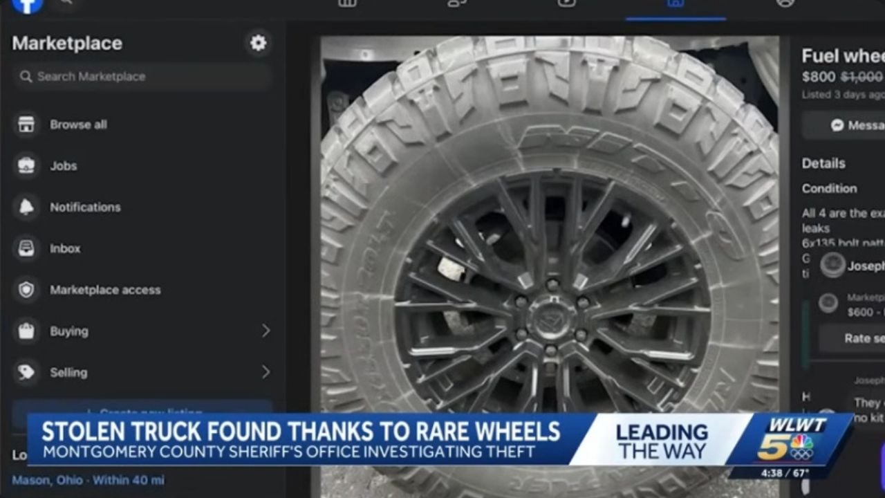 Tires from stolen Ford Raptor allegedly surfaced on Facebook Marketplace.