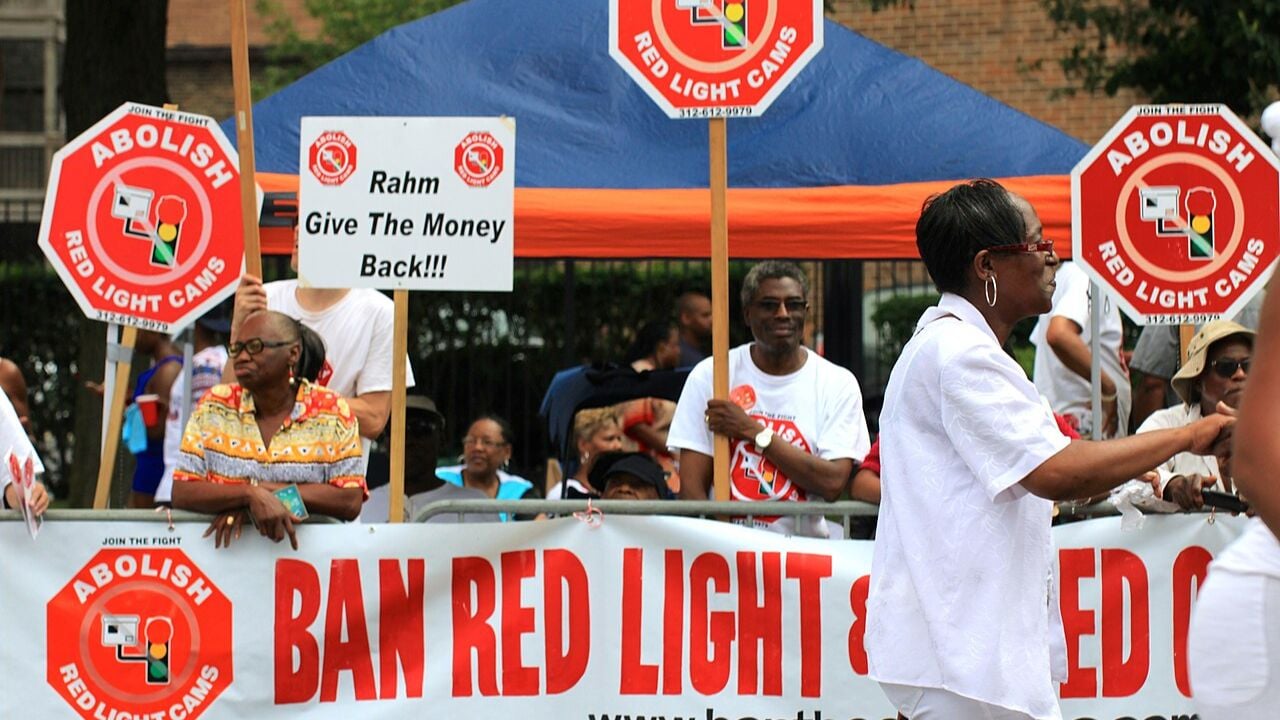 Ban Red Light Cameras/ Chicago Steppers Mashup at the Bud Billiken Parade 2015.