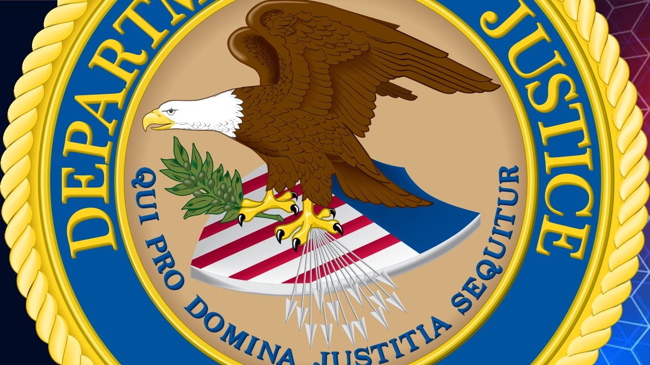 Seal of the United States Department of Justice.