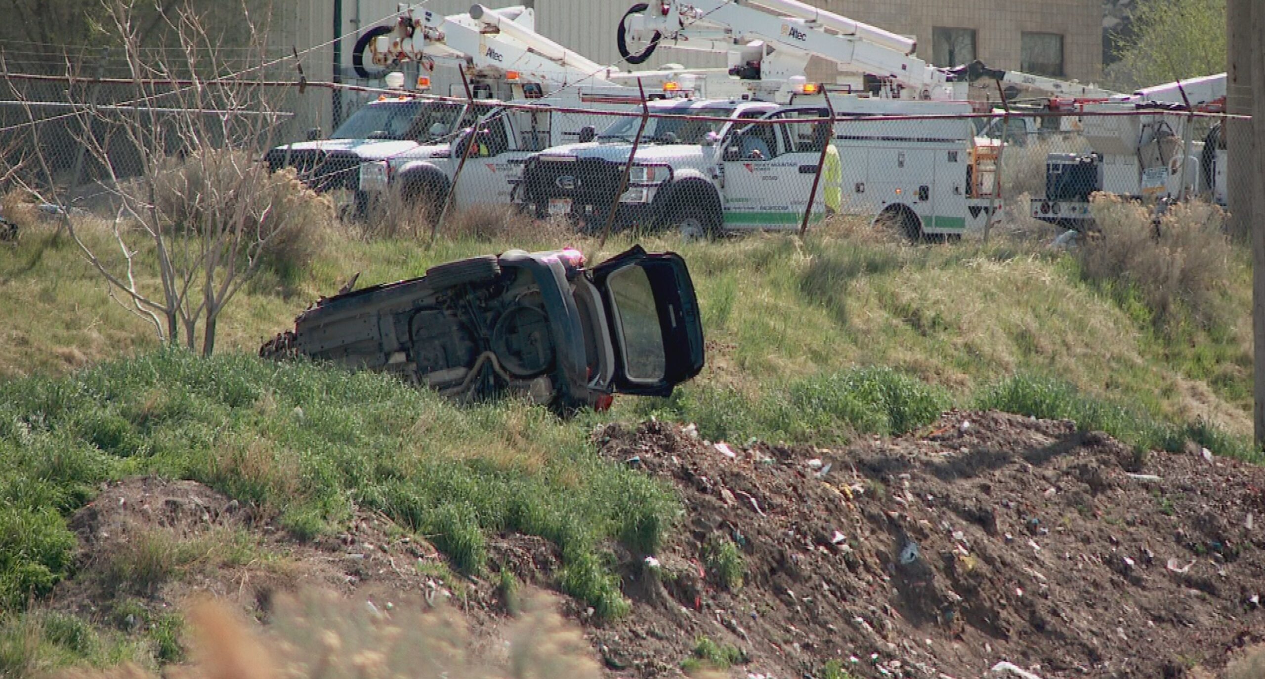 car crashes into pole