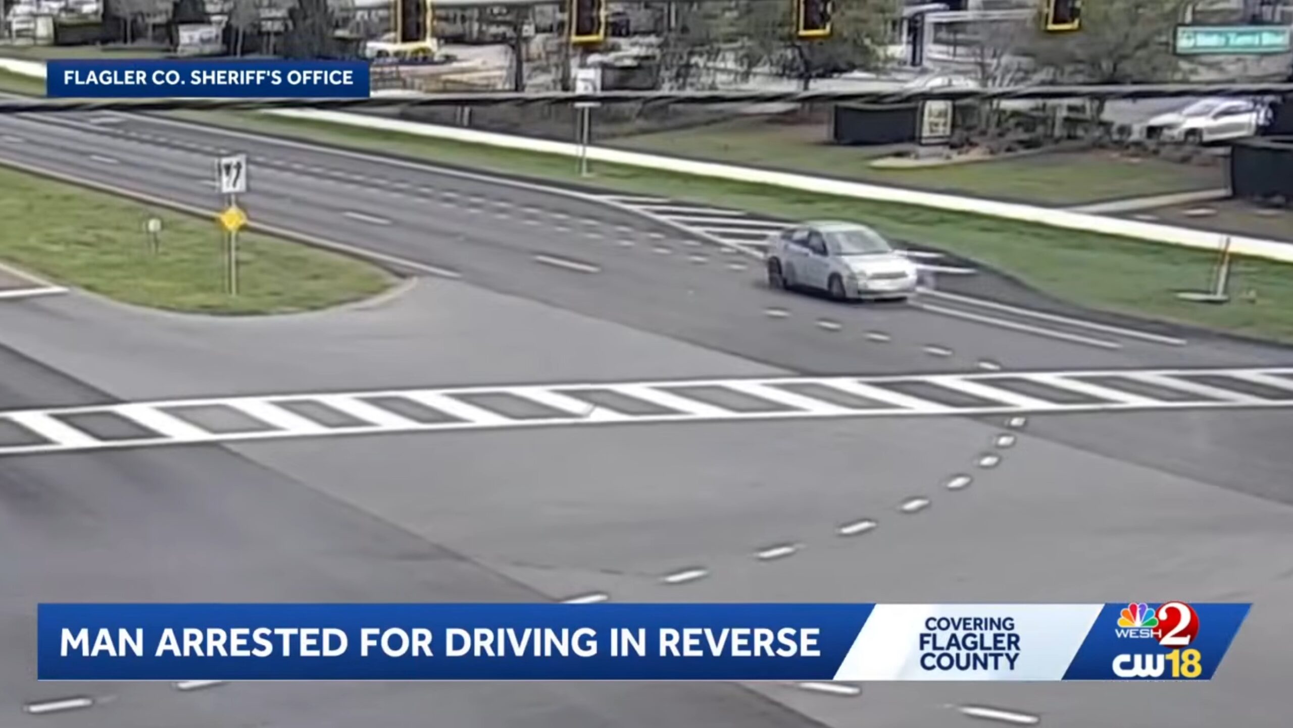 man driving backward in florida